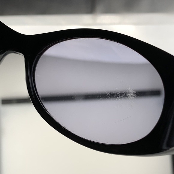 FENDI Sunglasses mod. 647 C3016 Black Oval Wrap Rhinestone Vintage Made in Italy main image 8